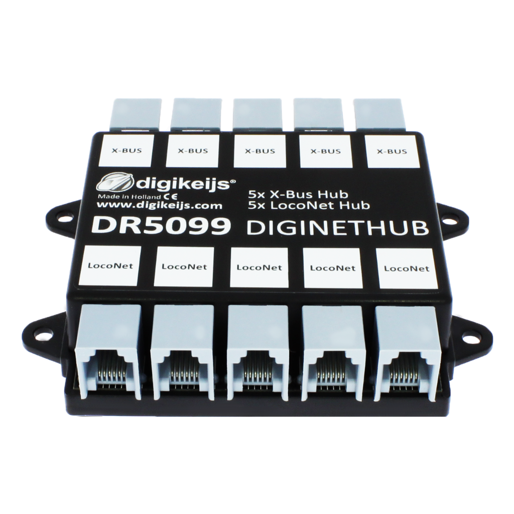 Digikeijs DR5099 - DigiNetHub, 5x LocoNet® en 5x X-BUS hub