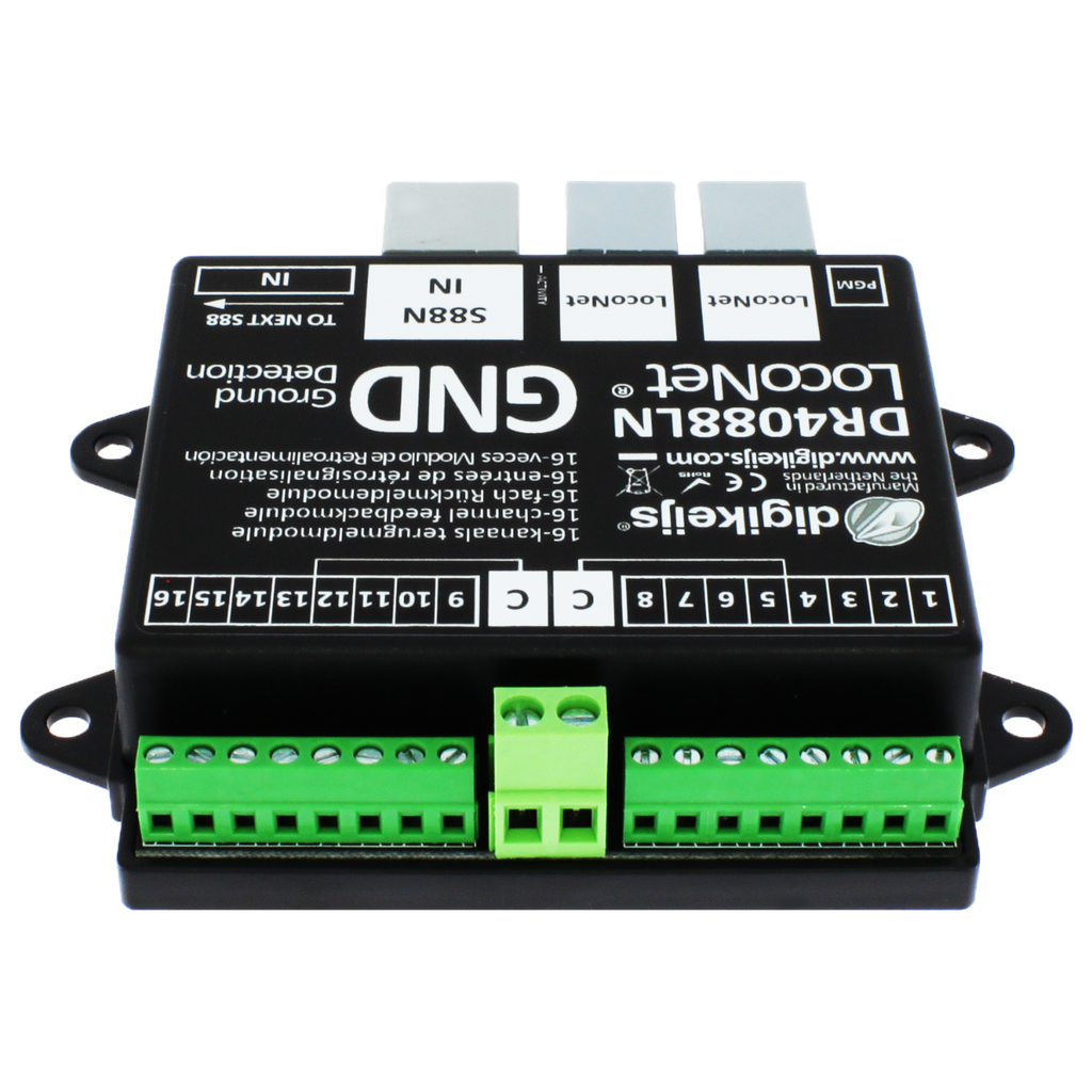 Digikeijs DR4088LN-GND - 16 channels S88N feedback module with LocoNet
