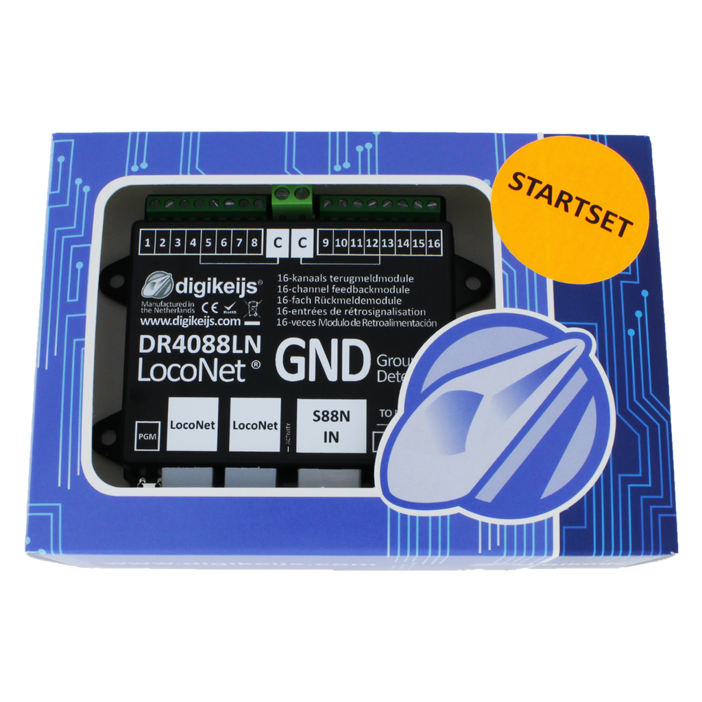 Digikeijs DR4088LN-GND_BOX - LocoNet Complete Starter Kit with 32 reporting points