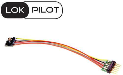 ESU 59826 H0 TT N - Lokpilot 5 Micro, DCC, 6-pin kabel NEM651