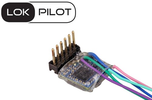 ESU 59837 H0 TT N - Lokpilot 5 Micro, DCC/MM/SX, 6-pin gebogen direct NEM651