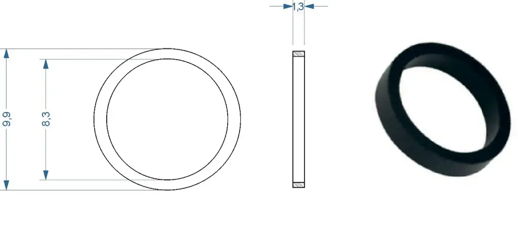 Fleischmann 00544008 - Slipbanden 9,9 x 1,3 mm H0 (10 stuks)
