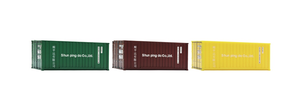 Roco 05217 - 3-tlg. Set 20ft. Container    