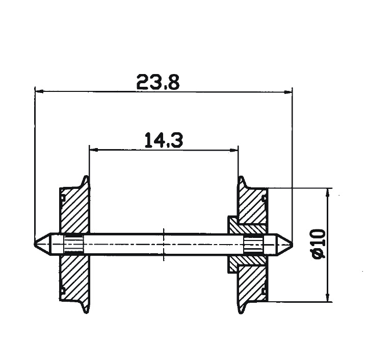 Roco 40180 - DC-Radsatz 10mm KMB           