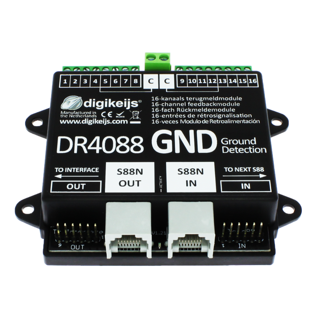 Digikeijs DR4088GND - 16-kanaals s88N terugmeldmodule ground geschakelde ingangen