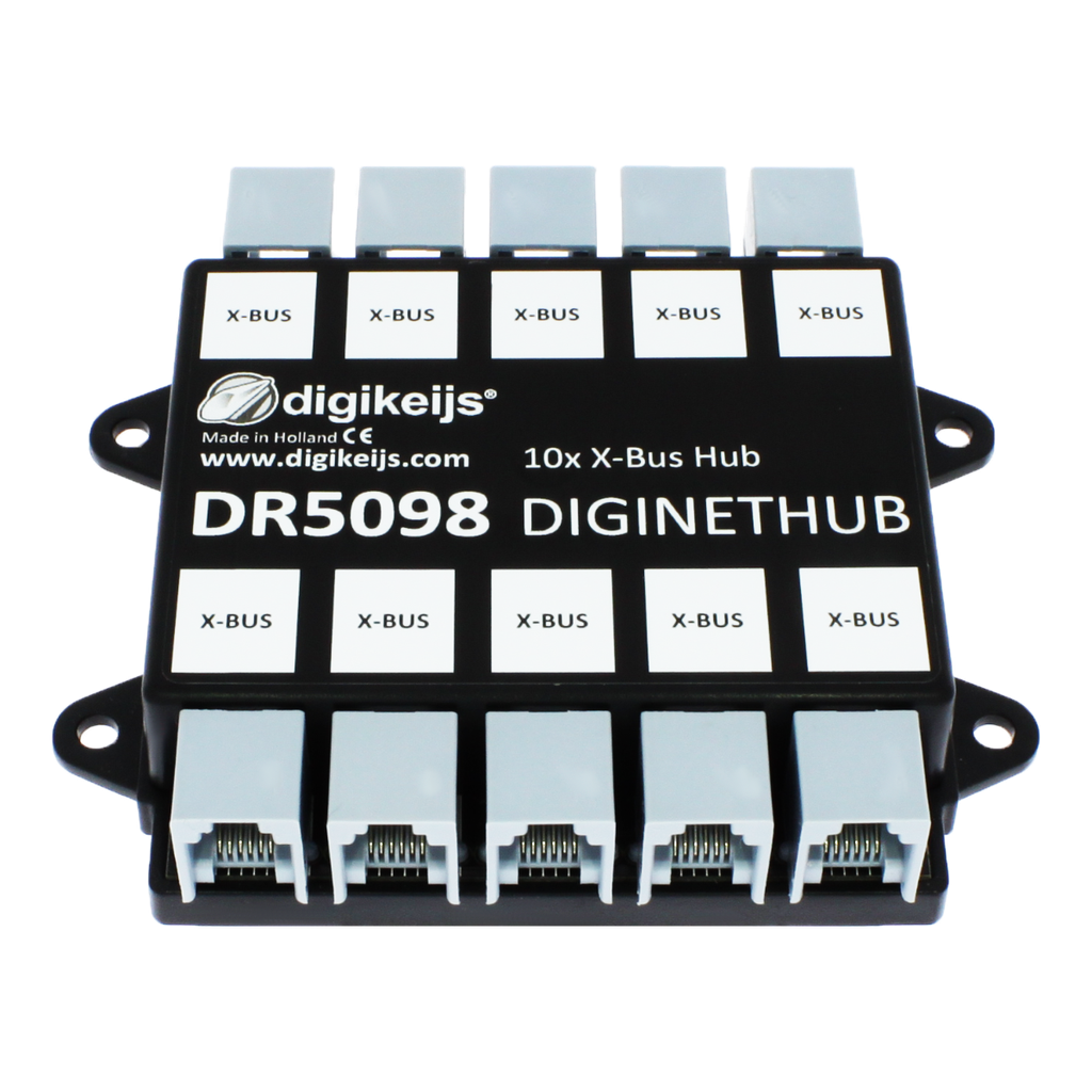 Digikeijs DR5098 - DigiNetHub, 10 voudige X-BUS hub