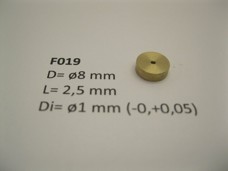micromotor vliegwiel F019 ø8 mm x 2,5 mm x ø1 mm