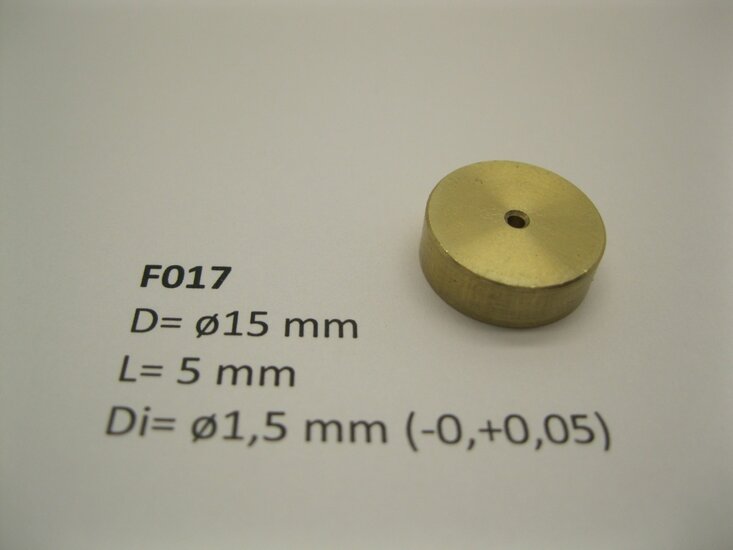 micromotor vliegwiel F017 ø15 mm x 5 mm x ø1,5 mm