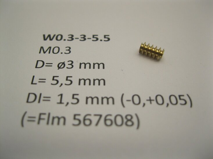 micromotor W0.3-3-5.5 vervanging voor Fleischmann 567608 (for 1.5 mm shaft!) 1 stuks
