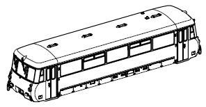 Piko ET52884-08 - Railbus BR 772 DB complete behuizing VT