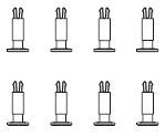 Piko ET54000-04 - Set buffers rechthoekig (8x)