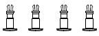 Piko ET54000-05 - Set buffers zwart (4x)
