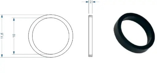 [EFL.00544001] Fleischmann 00544001 - slipbandjes 2mm H0 (10stuks)