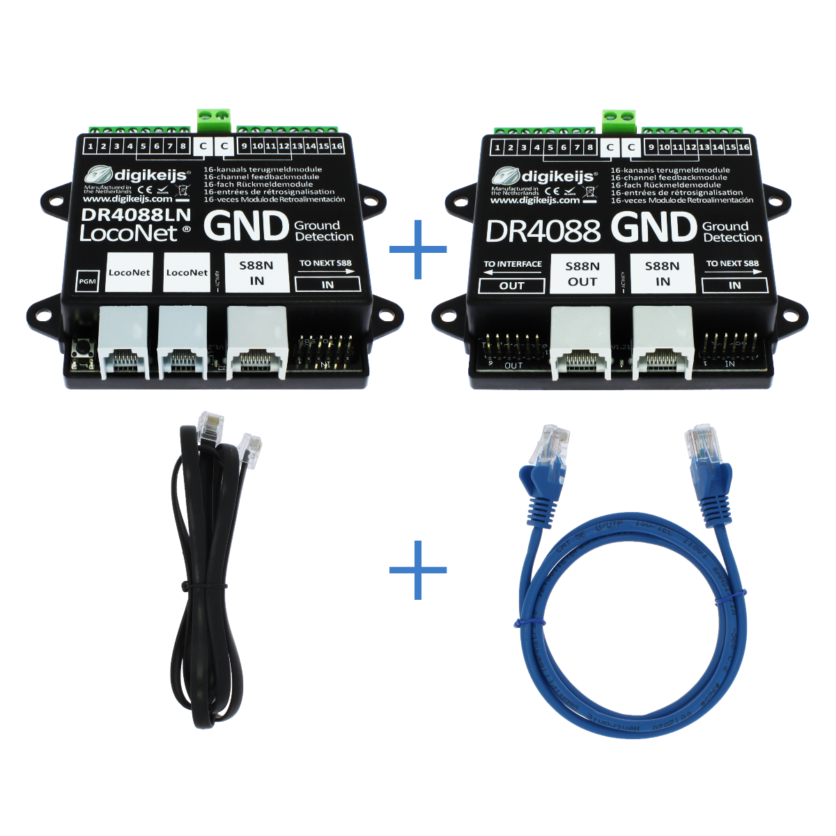 Digikeijs DR4088LN-GND_BOX - Complete LocoNet startset met 32