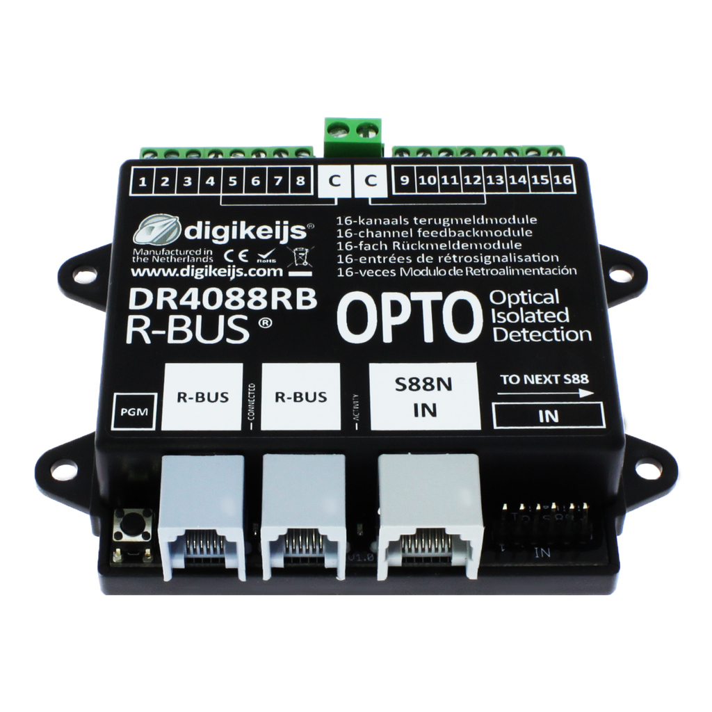 Digikeijs DR4088RB-OPTO - 16-kanaals R-BUS terugmeldmodule | Modeltrein ...