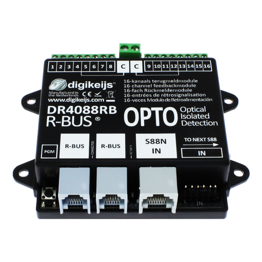 [DR4088RB-OPTO] Digikeijs DR4088RB-OPTO - 16-kanaals R-BUS terugmeldmodule