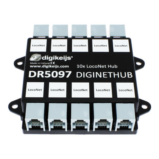 [DR5097] Digikeijs DR5097 - DigiNetHub, 10 voudige LocoNet hub