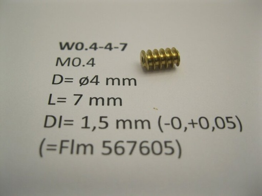 [MM.new-mic-w0.4-4-7] micromotor wormwiel voor Fleischmann 567605