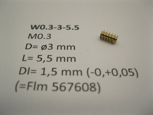 [MM.new-mic-wo3-3-5.5] micromotor W0.3-3-5.5 vervanging voor Fleischmann 567608 (for 1.5 mm shaft!) 1 stuks