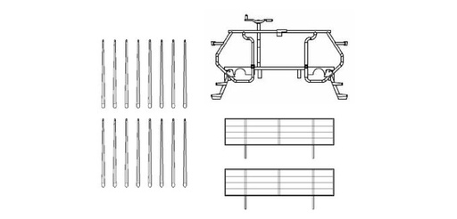 [EPI.ET54000-36] Piko ET54000-36 - Set rongen voor 4-assige rongenwagen